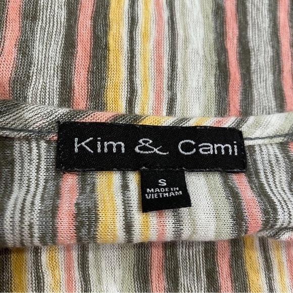 Kim & Cami | Striped Swing Top Short Sleeve Multicolor Size Small - Picture 5 of 6